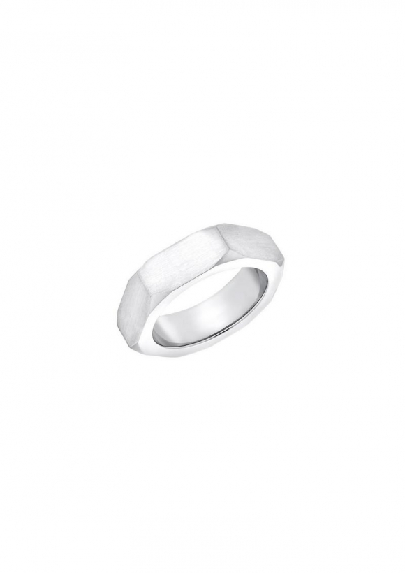 s.Oliver Edelstahlring im Industrial-Design - silber