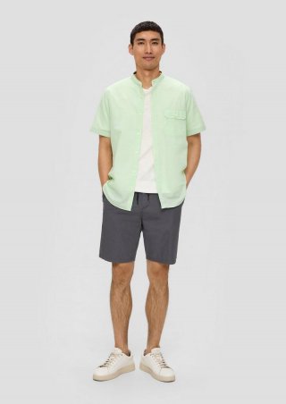 s.Oliver Chino-Shorts im Relaxed Fit mit Elastikbund - schiefergrau