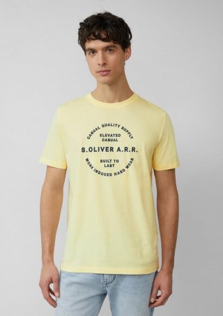 s.Oliver T-Shirt mit Artwork - vanille