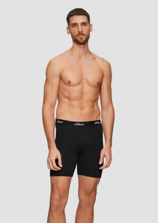 s.Oliver Boxershorts mit verlängertem Bein im 3er-Pack - schwarz