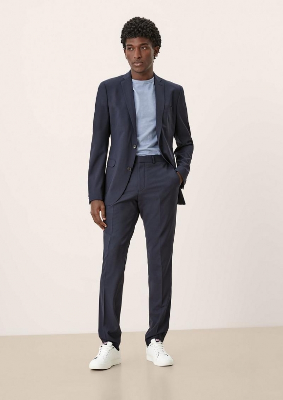 s.Oliver Slim Fit: Hose mit Hyperstretch - navy