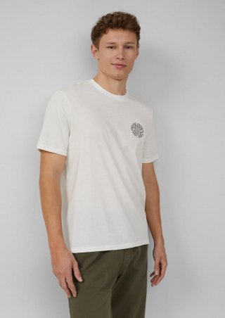 s.Oliver T-Shirt mit kleinem Frontprint - ecru