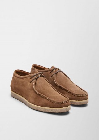 s.Oliver Halbschuh aus Veloursleder - hellbraun