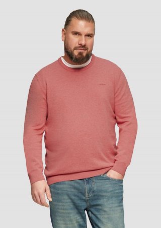 s.Oliver Strickpullover mit Logo-Detail - pfirsich