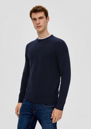 s.Oliver Pullover aus Wollmix - navy