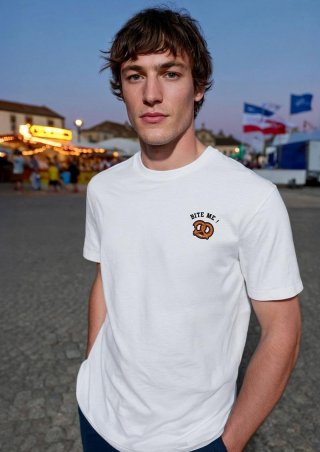 s.Oliver Jersey-T-Shirt mit Artwork | Volksfest - weiß