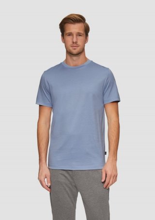 s.Oliver T-Shirt im Slim Fit aus mercerisierter Baumwolle - himmelblau