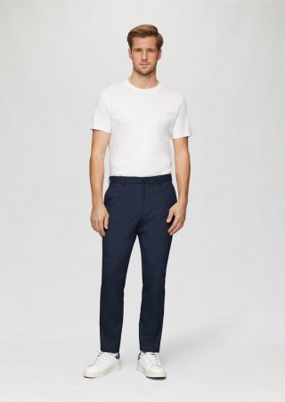 s.Oliver s.O PURE: Anzughose in Woll-Optik - navy
