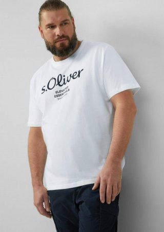 s.Oliver T-Shirt mit Logo-Print - weiß