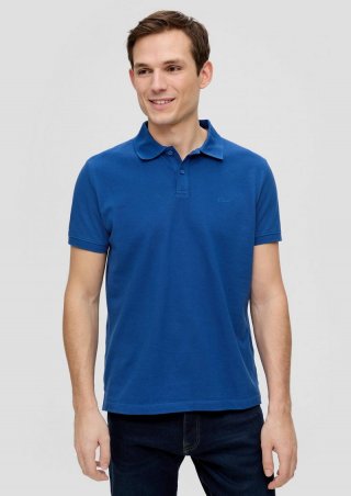 s.Oliver Poloshirt aus Baumwollpiqué - royalblau