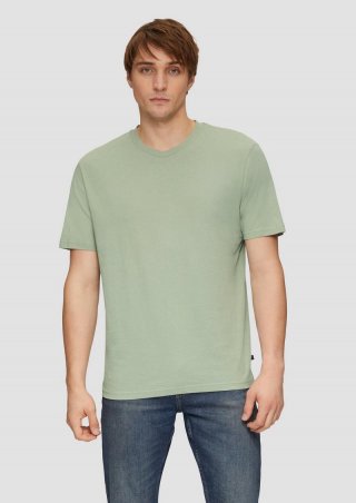 s.Oliver T-Shirt mit Rundhalsausschnitt - salbeigrün