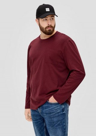 s.Oliver Longsleeve mit Flammgarnstruktur - bordeaux