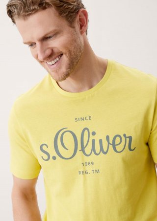 s.Oliver Labelshirt aus Jersey - hellgelb