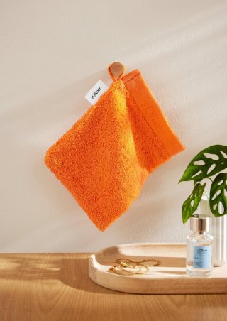s.Oliver Waschhandschuh aus reiner Baumwolle - orange