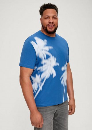 s.Oliver T-Shirt aus Baumwollstretch - blau