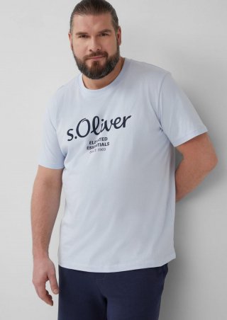 s.Oliver T-Shirt mit Logo-Print - hellblau