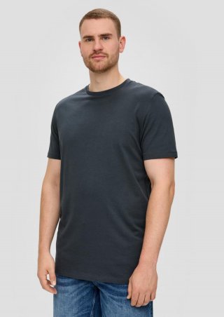 s.Oliver T-Shirt mit kleinem Logo-Print - schiefergrau