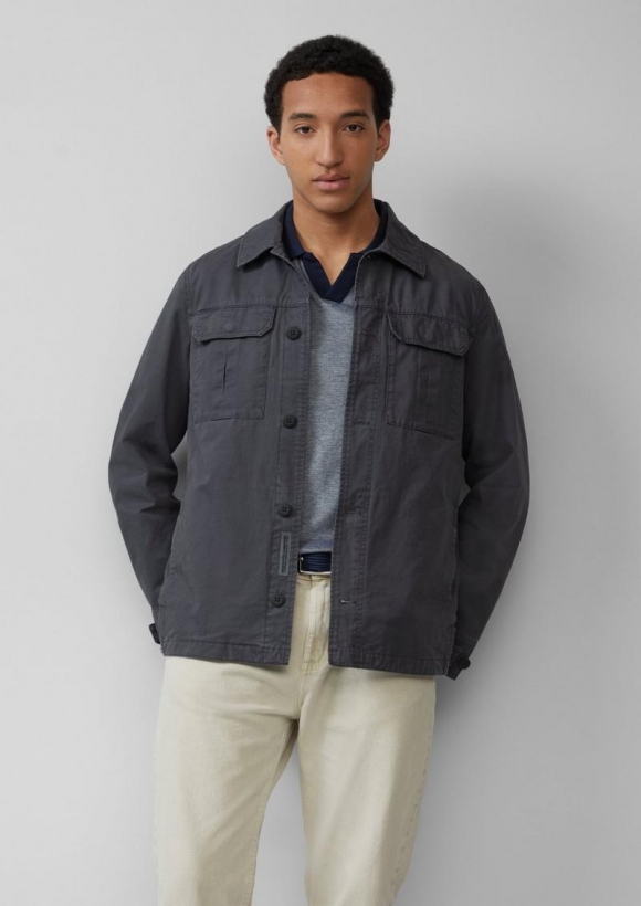 s.Oliver Leichte Jacke im Utility-Look aus Baumwolle - schiefergrau