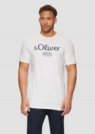 s.Oliver T-Shirt mit Logo-Print - weiß