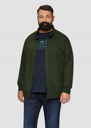 s.Oliver Sweatjacke mit Stehkragen - tannengrün