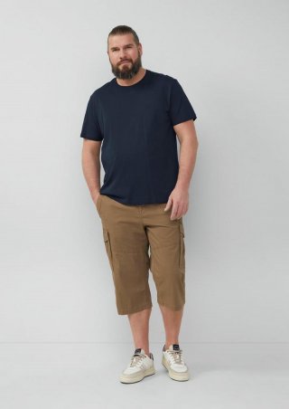 s.Oliver File: Strukturierte Bermuda im Relaxed Fit in 3/4-Länge - sandstein
