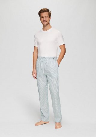 s.Oliver Pyjama-Hose aus reiner Baumwolle - blau