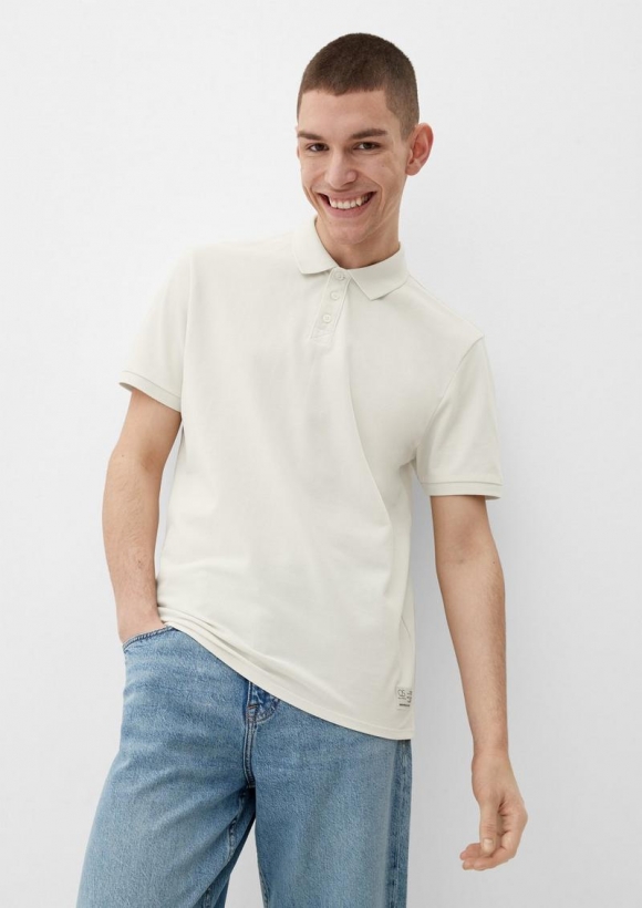 s.Oliver Klassisches Poloshirt - helles beige