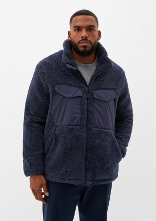 s.Oliver Jacke aus Teddyplüsch - navy