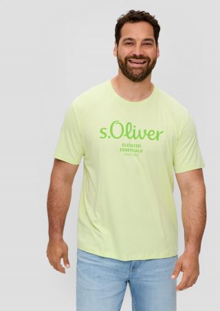 s.Oliver T-Shirt mit Label-Print - limettengrün