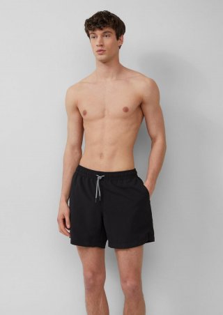 s.Oliver Badeshorts mit Tunnelzug und Eingrifftaschen - schwarz