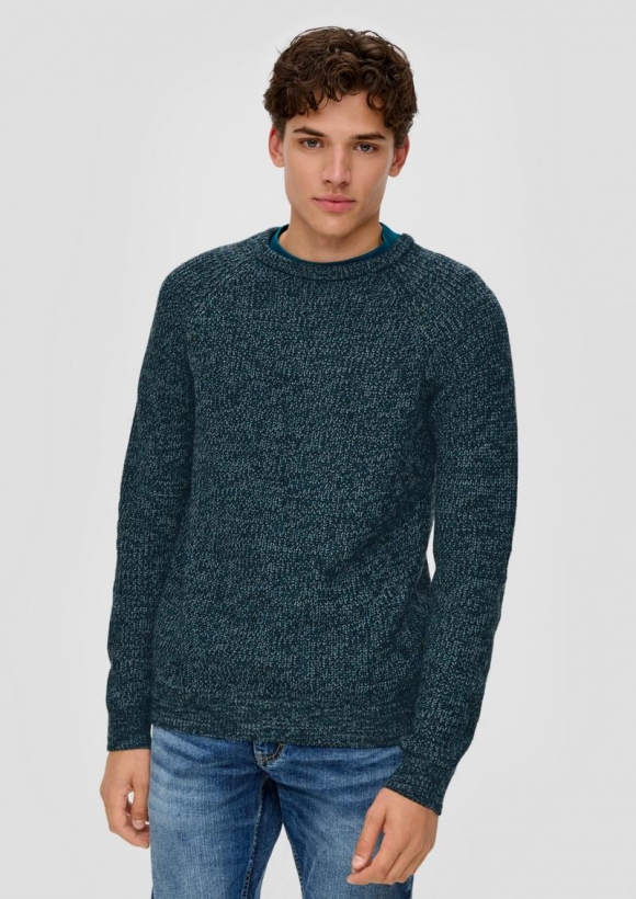 s.Oliver Strickpullover mit Raglanärmeln - petrol
