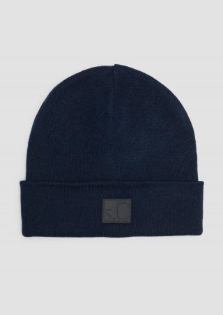 s.Oliver Beanie mit Merinowolle - navy