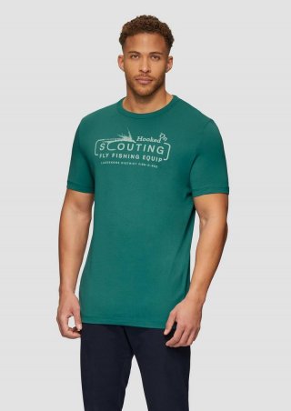 s.Oliver Baumwollshirt mit Frontprint - petrol
