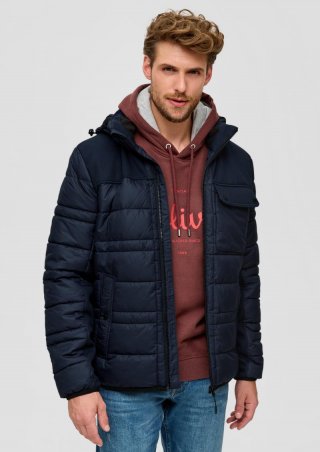 s.Oliver Steppjacke im Fabricmix - navy