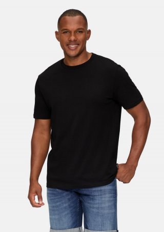 s.Oliver T-Shirt mit Rundhalsausschnitt - schwarz