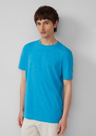 s.Oliver Meliertes T-Shirt aus Baumwollmix - türkis