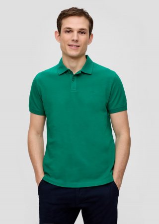 s.Oliver Poloshirt aus Baumwollpiqué - smaragd