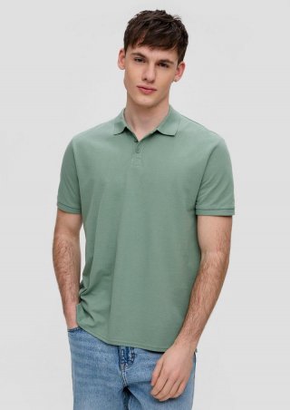 s.Oliver Poloshirt mit Piquéstruktur - salbeigrün