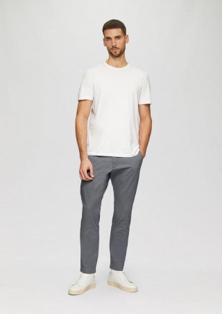 s.Oliver Phoenix: Fein gemusterte Hose mit Straight Leg - schiefergrau