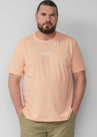s.Oliver T-Shirt aus Baumwolle mit Logo-Print - papaya