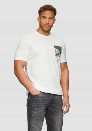 s.Oliver T-Shirt mit Front-Print - weiß
