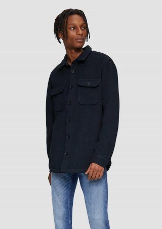 s.Oliver Overshirt mit Brusttaschen - navy