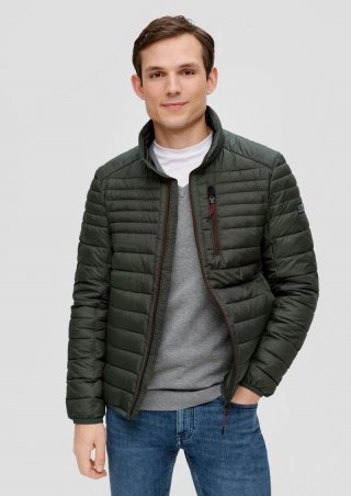 s.Oliver Gesteppte Outdoor-Jacke mit Stehkragen - olivgrün