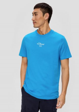 s.Oliver T-Shirt mit Logo-Print - dunkles türkis
