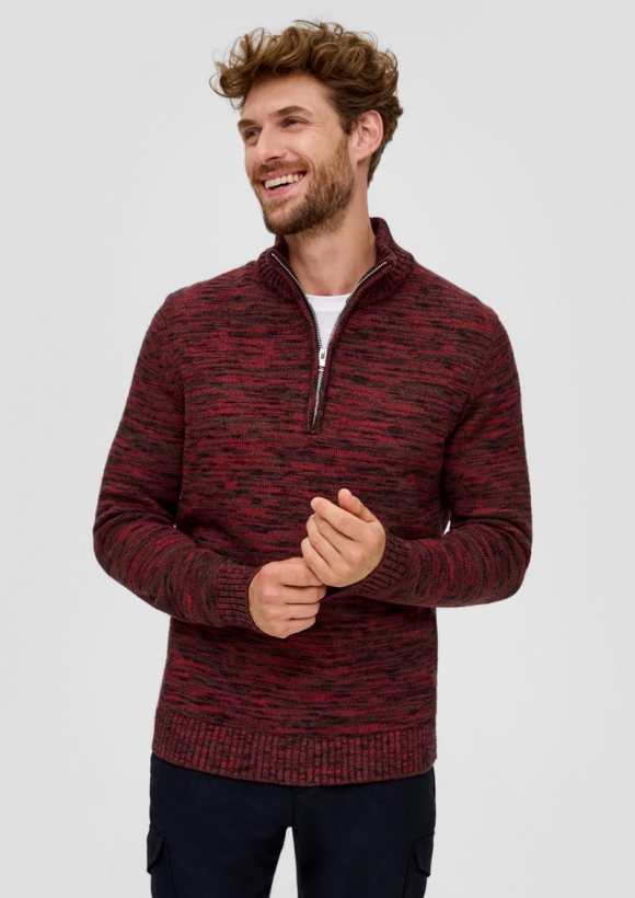 s.Oliver Troyer-Pullover aus Moulinegarn - lila