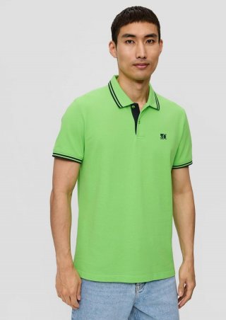 s.Oliver Poloshirt mit Kontrast-Details - grün