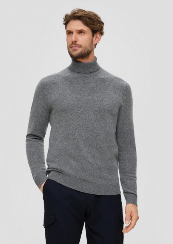 s.Oliver Strickpullover aus Wollmix - graphit
