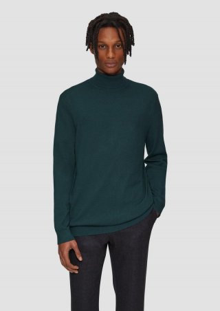 s.Oliver Slim-Fit-Pullover mit Rollkragen - smaragd