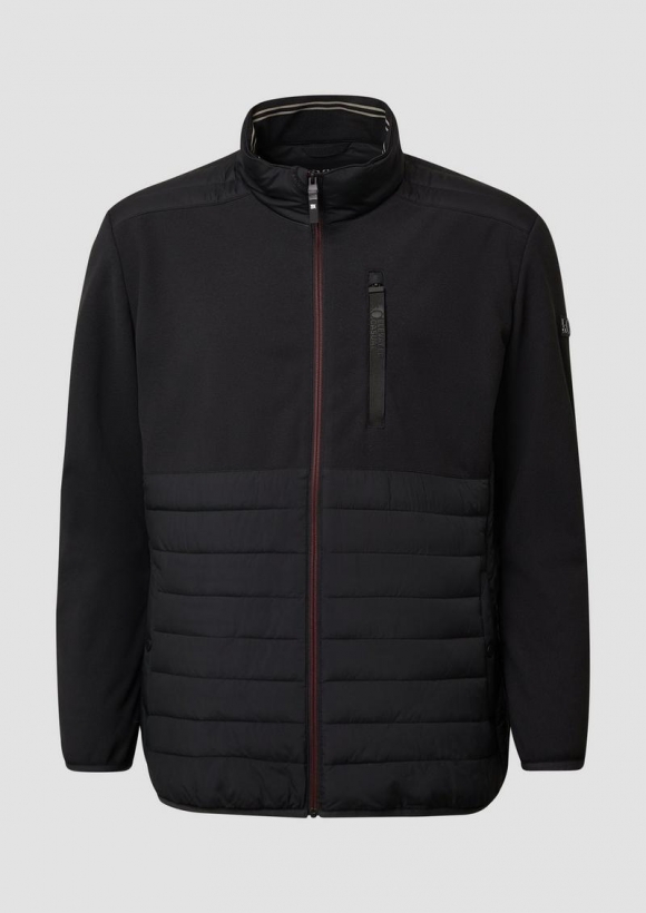 s.Oliver Wärmende Jacke im Fabricmix - schwarz