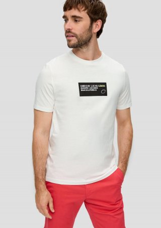 s.Oliver T-Shirt aus Baumwoll-Jersey mit Frontprint - weiß